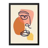 Abstract Face Wall Art, Minimalist Line Art, Modern Home Decor, Unique Artwork, Stylish Wall Decor, Contemporary Art Print - Tawshia